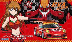 痛车 福音战士新剧场版 EVA二号机 DIRECTION 保时捷 911 GT3R