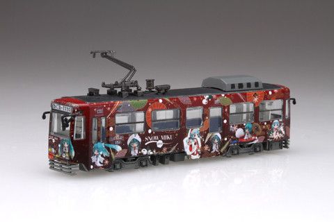 雪初音未来电车 2013年模型 札幌市交通局3300型电车 札幌计时台套装