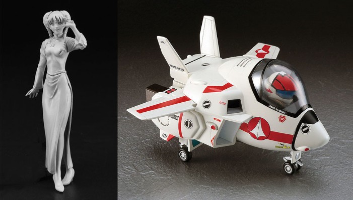 蛋机女孩系列 超时空要塞 林明美 Lynn Minmay (Chinese Dress) w/VF-1J Valkyrie 