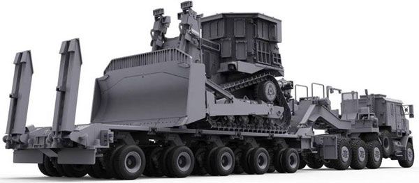 5002 1/72 M1070＆M1000 70吨 坦克运输车＆D9R推土机