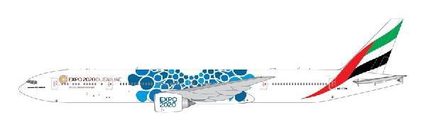 1/400 Gemini Jets 阿联酋航空 (蓝色世博会涂装) 波音 777-300ER A6-EPK