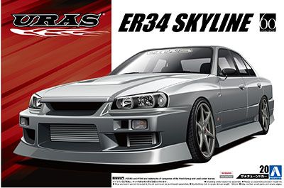 The Tuned Car No.20 1/24 URAS ER34 Skyline 25GT-t '01 (Nissan)