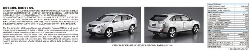 The Model Car No.105 1/24 丰田 GSU30W Harrier 350G豪华L包装 ’06