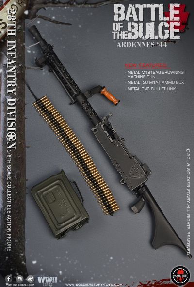SoldierStory SS111 1/6 二战 美国陆军第28步兵师 机枪手 阿登1944