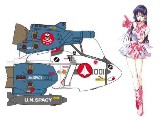 蛋机女孩系列 超时空要塞Macross 1/24 林明美(演出服)＆VF-1S 攻击女武神