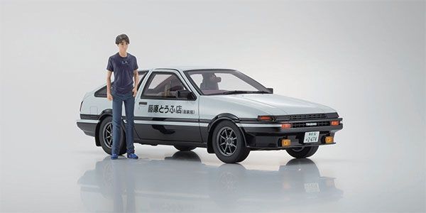 KYOSHO 原创 1/18 新剧场版 头文字D 丰田 Sprinter Trueno AE86 ＆ 藤原拓海手办