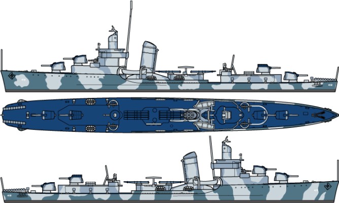 31911 1/700 水线系列 美国海军 驱逐舰 DD412 哈曼