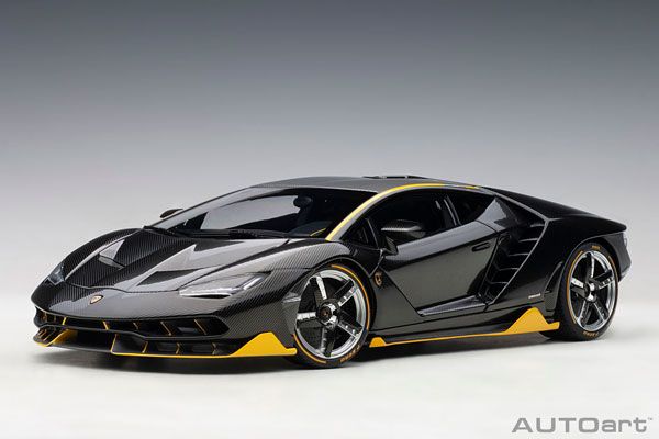 1/18 兰博基尼 Centenario (碳黑色主色/黄色强调色)