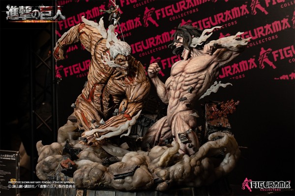Elite Exclusive Statue 进击的巨人 巨人&三笠·阿克曼&铠之巨人