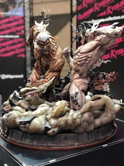Elite Exclusive Statue 进击的巨人 巨人&三笠·阿克曼&铠之巨人