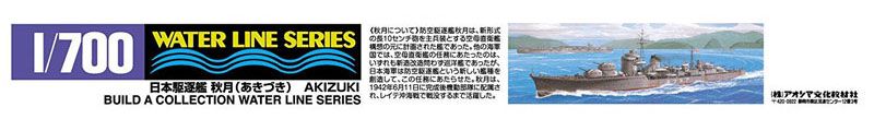 1/700 水线系列 No.426 日本海军驱逐舰 秋月