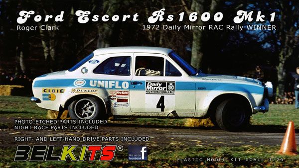 1/24 Belkits No.7 福特 Escort RS1600 Mk1 Roger Clark