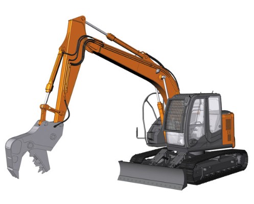 66103 工程/农用机械系列  日立建机 液压挖掘机 ZAXIS135US 破碎钳样式
