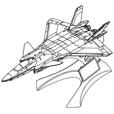 No.81902 200mm飞机 中国空军 J-20 威龙 隐形战斗机-简装版