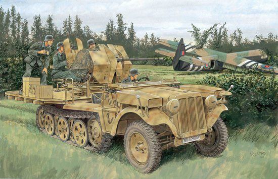 1/35 WW.II 德国军 1t半运输车 Sd.Kfz. 搭载10/5 20mm防空炮