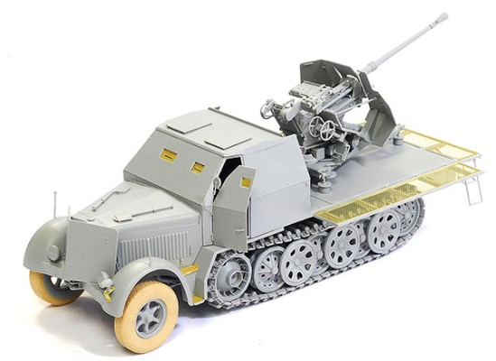 1/35 德军 Sd.Kfz.7/2 8半履带运输车 装甲包围 3.7cm Flak37搭载型 / 3.7cm Flak36搭载型 (2 in1)