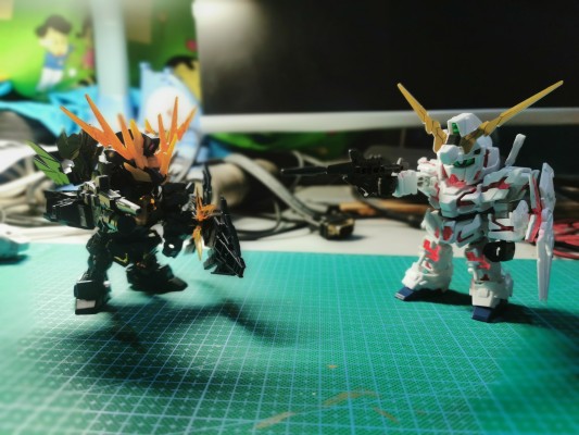 SD高达Cross Silhouette 机动战士高达UC RX-0独角兽高达 毁灭模式 