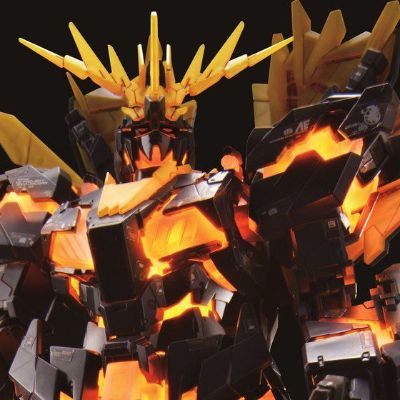 RG RX-0 独角兽高达二号机报丧女妖·命运女神（毁灭模式）（发光固态塑像）