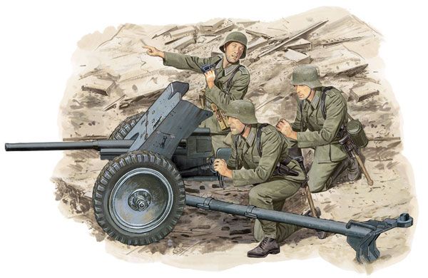 1/35 WW.II 德军 37mm Pak35/36 ＆ 炮兵 