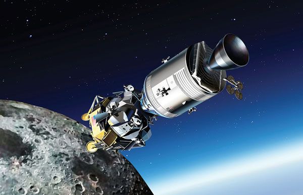 1/48 阿波罗11号 主控制仓 “哥伦比亚”推进舱＆登陆舱 “鹰”登月挑战