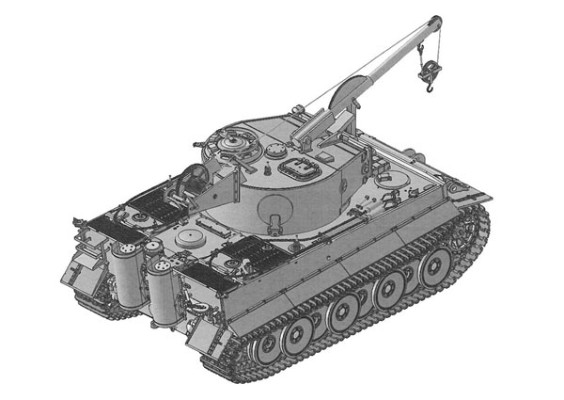 1/35 边缘装甲 虎式 I 坦克救援车 第508重型坦克营 Zimmerit防磁涂层