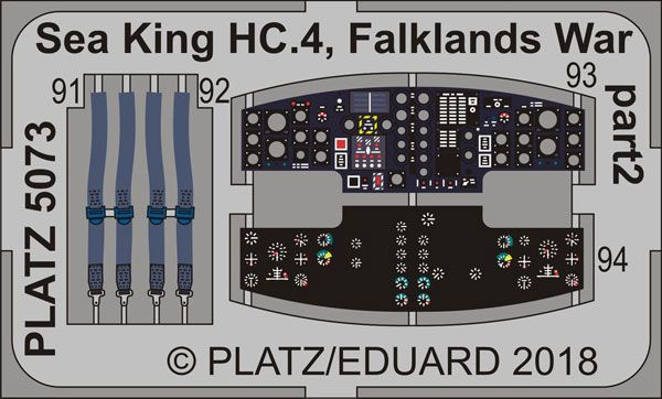 1/72 英国 韦斯特兰 WS-61 海王 HC.4 福克兰群岛 + 细节提升蚀刻片零件 
