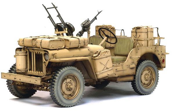 1/6 WW.II 英国陆军 SAS 4x4 小型军用车 “沙漠突袭者” 
