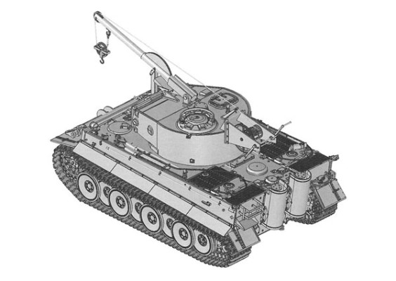 1/35 边缘装甲 虎式 I 坦克救援车 第508重型坦克营 Zimmerit防磁涂层
