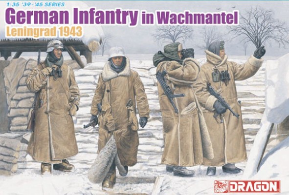 1/35 WW.II 德军 穿着大衣巡逻的步兵 列宁格勒 1943 