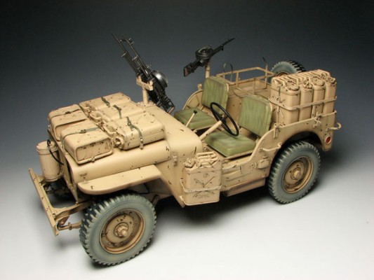 1/6 WW.II 英国陆军 SAS 4x4 小型军用车 “沙漠突袭者” 