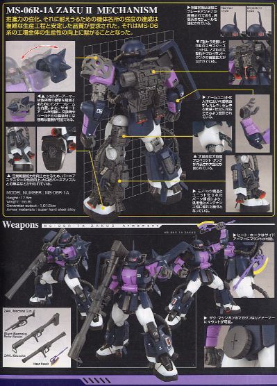 MG 1/100 机动战士高达  MS-06R 扎古II 黑色三连星机 Ver 2.0