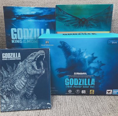 哥斯拉2：怪兽之王 限量光盘四件套+S.H.MonsterArts 哥斯拉[2019] 海报配色版
