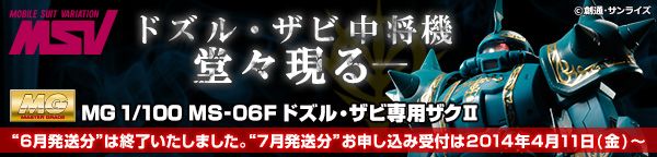 MG 	Mobile Suit Variations MS-06F扎古II Dozle Zabi Custom 