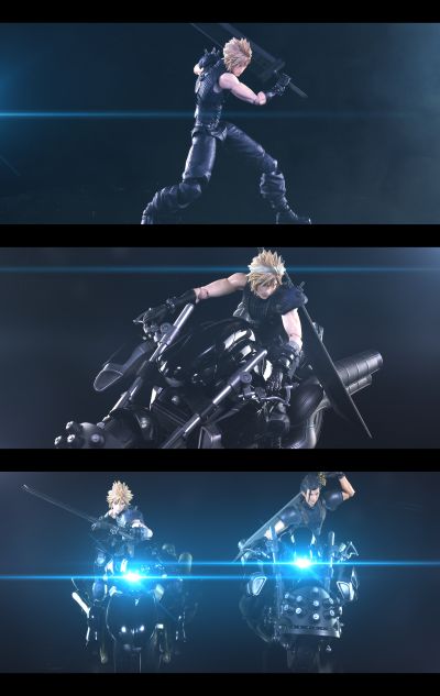 PlayArts改 最终幻想VII 重置版 克劳德・史特莱夫 & Hardy Daytona