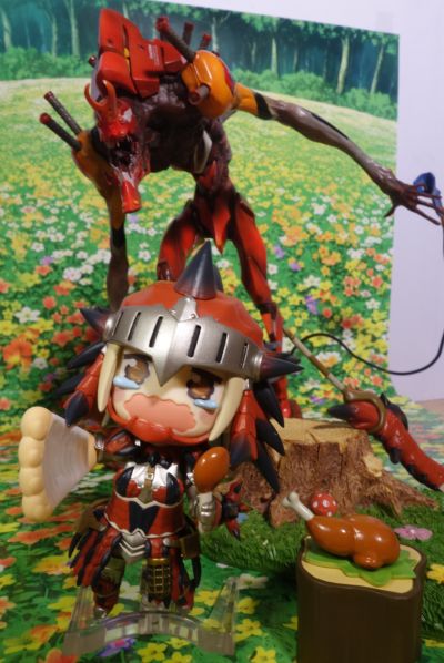 粘土人#993-DX 怪物猎人:世界  雄火龙装女猎人