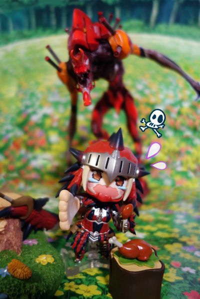 粘土人#993-DX 怪物猎人:世界  雄火龙装女猎人