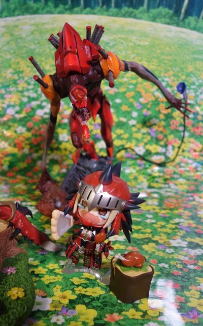 粘土人#993-DX 怪物猎人:世界  雄火龙装女猎人