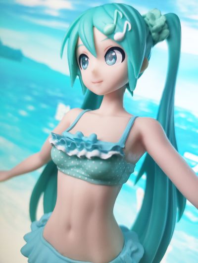 初音未来 歌姬计划 F 初音未来 水珠花纹比基尼泳装
