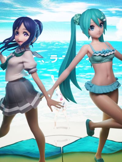 初音未来 歌姬计划 F 初音未来 水珠花纹比基尼泳装