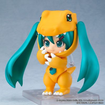 粘土人#1439  初音未来 数码宝贝20周年 亚古兽布偶装