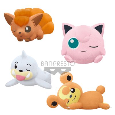 宝可梦毛绒 六尾 ＆ 胖丁 ＆ 小海狮 ＆ 熊宝宝