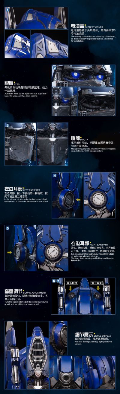 变形金刚大黄蜂 擎天柱 可穿戴头盔