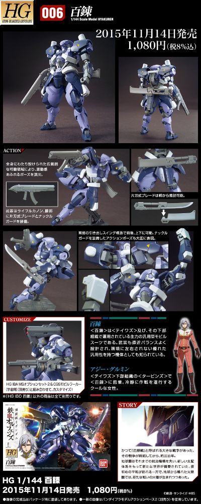 HG 1/144 机动战士高达 铁血的奥尔芬斯 STH-05 百炼