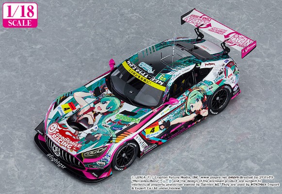GOOD SMILE Racing 痛车1/18 初音未来 AMG 2020 SUPER GT Okayama Test Ver.