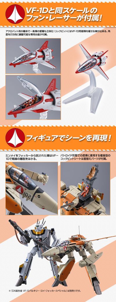 DX 超合金 超时空要塞 VF-1D 瓦尔基里 与 风叶赛艇