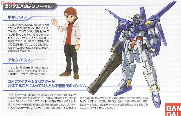 HGAGE#21 1/144 机动战士高达AGE AGE-3 高达AGE-3 标准型