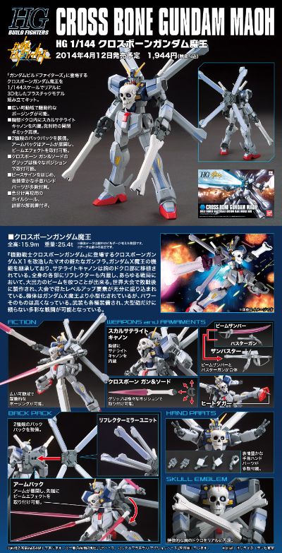 HGBF 1/144 高达创战者 XM-X9999 魔王骷髅高达