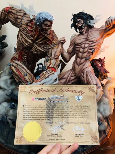 Elite Exclusive Statue 进击的巨人 巨人&三笠·阿克曼&铠之巨人