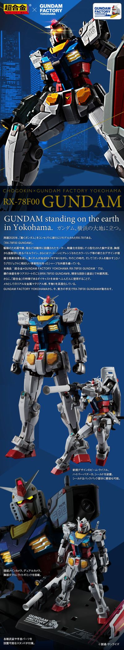 超合金×横滨高达工厂  RX-78F00 高达