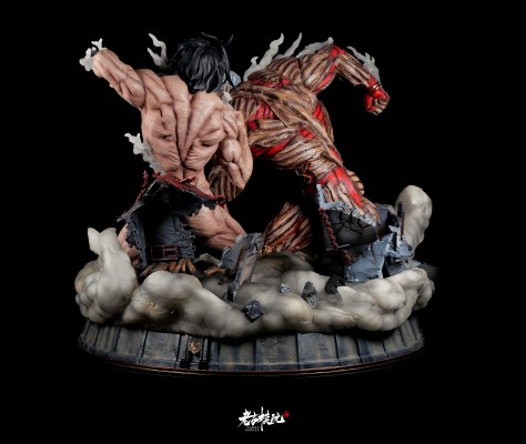 Elite Exclusive Statue 进击的巨人 巨人&三笠·阿克曼&铠之巨人